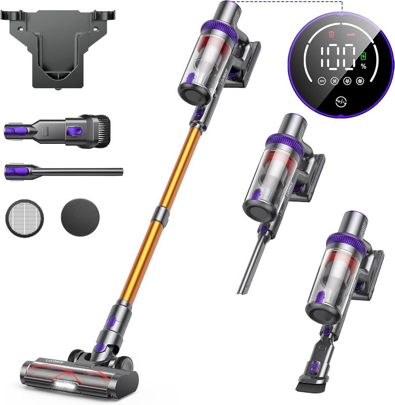 Photo 1 of *PARTS ONLY*Laresar Cordless Vacuum Cleaner, 400W/33Kpa Stick Vacuum Cleaner with Touch Screen, Up to 50 Mins Runtime, Handheld Anti-Tangle Vacuum Cleaner, Edge Cleaning, Pet Hair, Carpet and Hardwood Floor