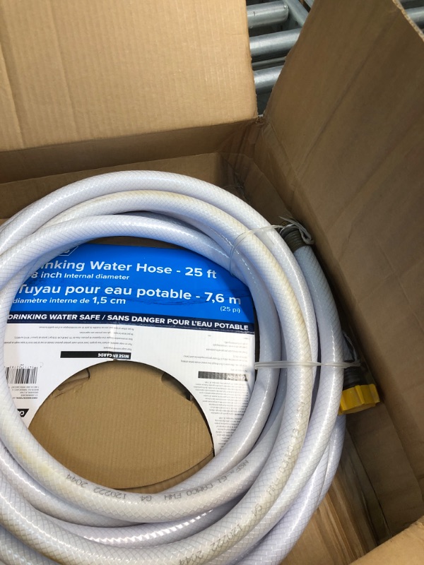 Photo 4 of Camco TastePURE Drinking Water Hose for RV, 25 Feet, White (22783) 25'