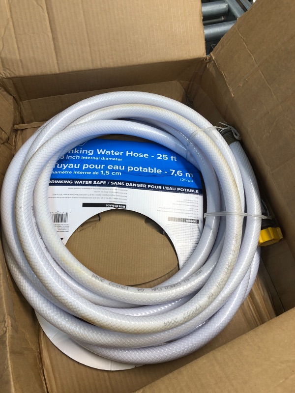 Photo 3 of Camco TastePURE Drinking Water Hose for RV, 25 Feet, White (22783) 25'