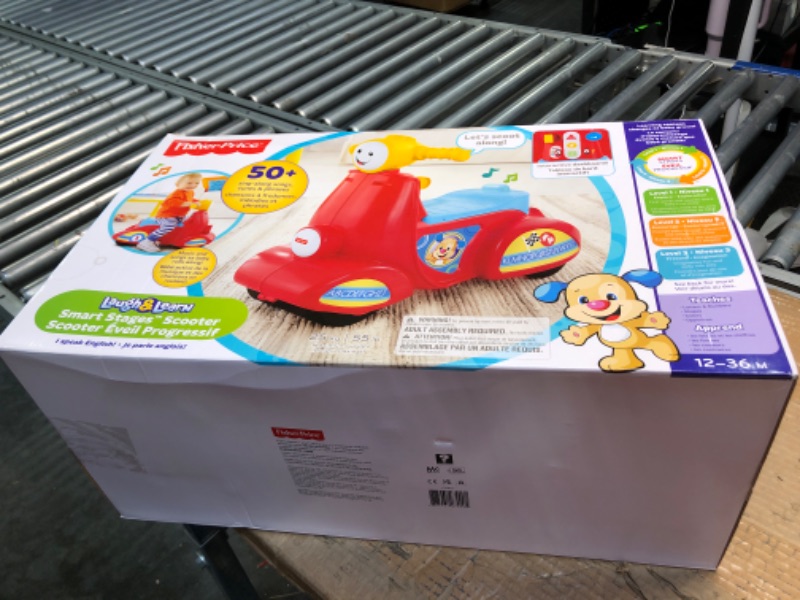 Photo 2 of Fisher-Price Laugh & Learn Toddler Ride-On, Smart Stages Scooter, Musical Learning Toy with Motion-Activated Songs for Ages 1+ Years