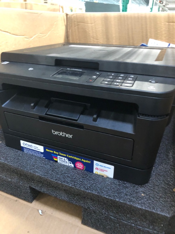 Photo 4 of ***FOR PARTS ONLY***

Brother Compact Monochrome Laser Printer, HLL2395DW, Flatbed Copy & Scan, Wireless Printing, NFC with Refresh Subscription Free Trial and Amazon Dash Replenishment Ready
