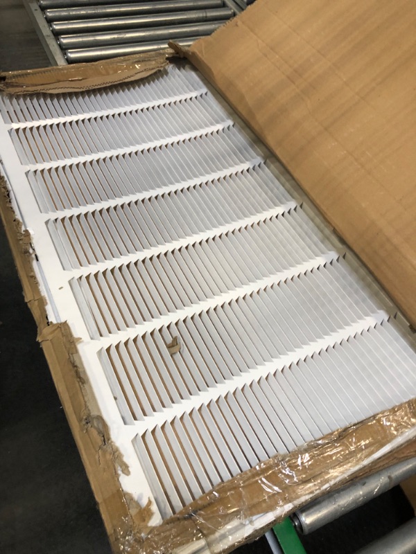 Photo 3 of 36" X 18 Steel Return Air Filter Grille for 1" Filter - Removable Face/Door - HVAC DUCT COVER - Flat Stamped Face - White [Outer Dimensions: 38.5 X 19.75]