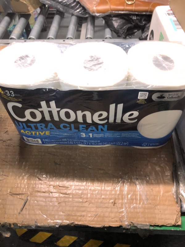 Photo 2 of Cottonelle Ultra Clean Toilet Paper with Active CleaningRipples Texture, Strong Bath Tissue, 6 Family Mega Rolls (6 Family Mega Rolls = 33 Regular Rolls), 388 Sheets per Roll