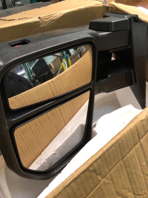 Photo 5 of ** MISMATCHED MIRRORS ** Towing Mirrors fit for Ford F150 Pickup Truck 2015 2016 2017 2018 2019 2020, Power Heated with Turn Signal Temperature Sensor- 8 Pin Plug