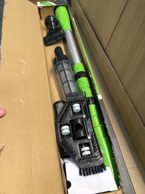 Photo 1 of POOLERGETIC 3-in-1 Cordless Pool Spa Vacuum Cleaner, Handheld Rechargeable Pool Cleaner with Long Runtime, Suitable for In-Ground Pools, Above-Ground Pools, Hot Tubs, Spas, Green Rechargeable Version