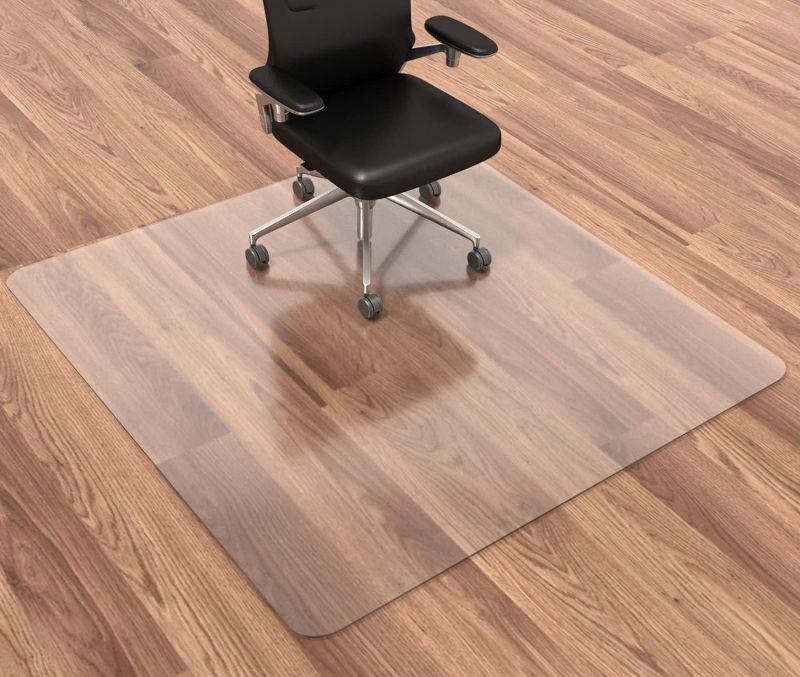 Photo 1 of HOMEK Chair Mat for Hardwood Floor, 48”x 48” Office Chair Mat, Floor Mat for Office Chair, Clear Desk Chair Mat for Computer Desk