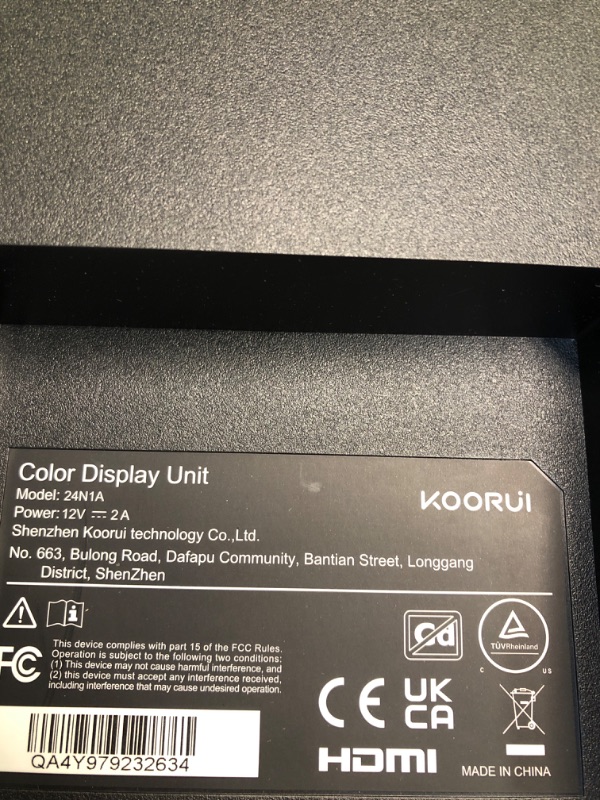 Photo 6 of KOORUI 24 Inch Computer Monitor Full HD 1920 x 1080p VA Display 75Hz 3000:1 Contrast Ratio with HDMI, VGA, Frameless, 75 x 75 mm VESA Mountable, Ergonomic Tilt, Black