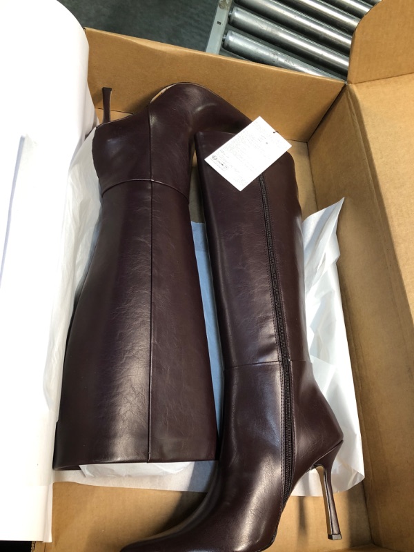 Photo 3 of **USED SOLE NEEDS FIXED** The Drop Women's Gemini Tall Heeled Boot 9 Wine