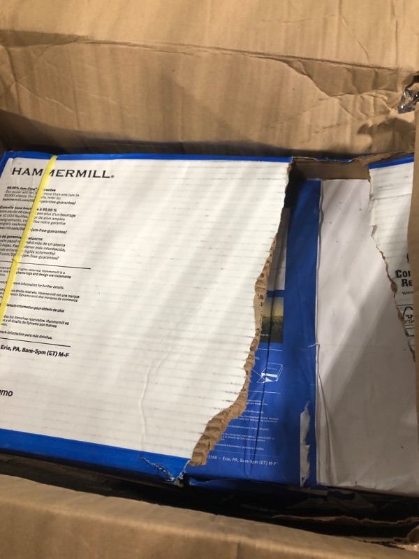 Photo 1 of Hammermill Printer Paper, 20 Lb Copy Paper, 8.5 x 11 - 8 Ream (4,000 Sheets) - 92 Bright