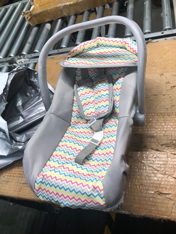 Photo 3 of Adora Baby Doll Car Seat Carrier - Rainbow Zig Zag, Doll Baby Carrier & Car Seat, Doll Carrier for Toddlers Large