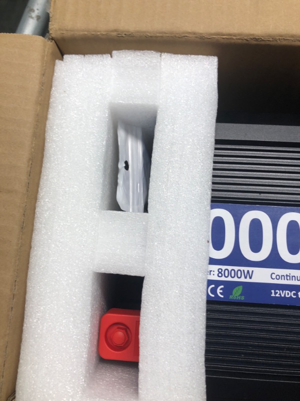 Photo 1 of 4000W Pure Sine Wave Power Inverters DC 12V to AC 110V 120V with Type-C Port 4 AC Outlets Dual USB Ports AC Terminal Blocks LCD Display Wireless Remote Controller for Home RV Solar System Car