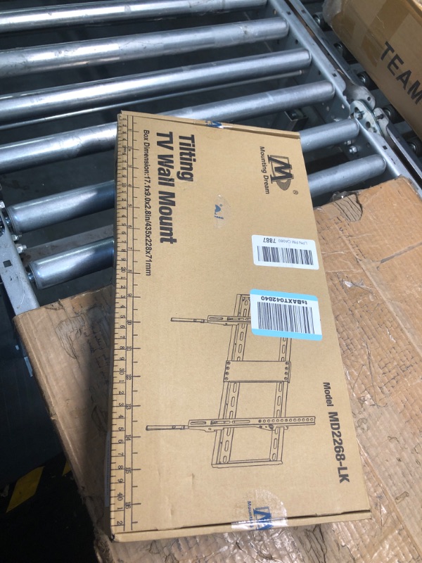 Photo 1 of Mounting Dream UL Listed TV Mount for Most 37-75 Inch TV, Universal Tilt TV Wall Mount Fit 16", 18", 24" Stud with Loading Capacity 132lbs, Max Vesa 600 x 400mm, Low Profile Flat Wall Mount Bracket