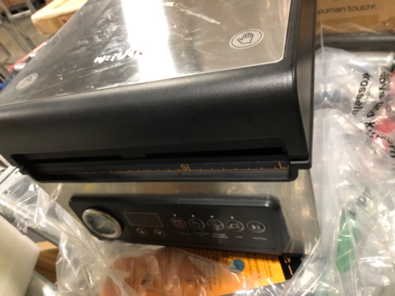 Photo 8 of [2023 New] Wevac 10 inch Chamber Vacuum Sealer, ideal for liquid or juicy food including Fresh Meats, Soups, Sauces and Marinades. Visible vacuum degree, Professional sealing width, Commercial machine