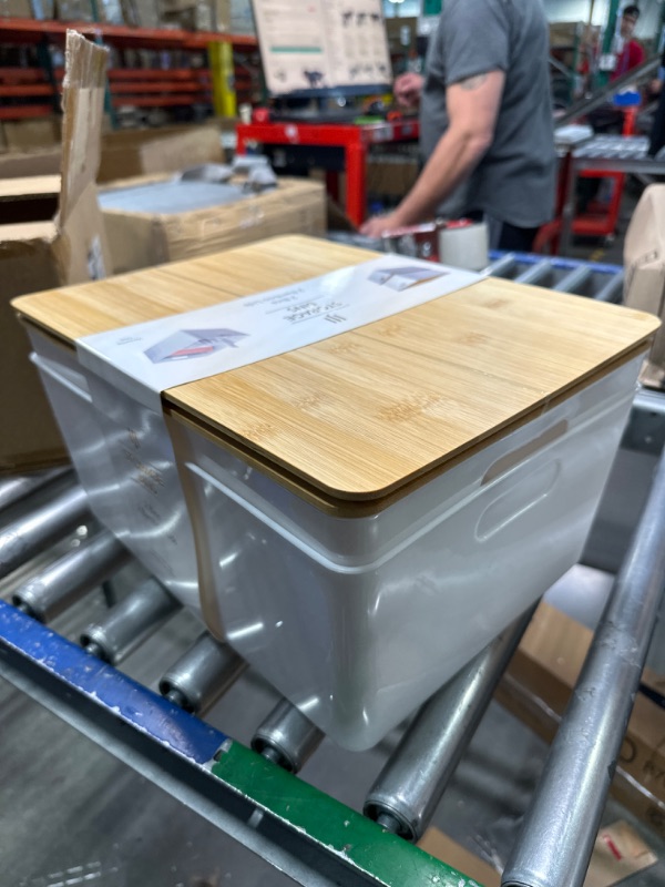 Photo 1 of 2 Storage Bins with Bamboo Lids