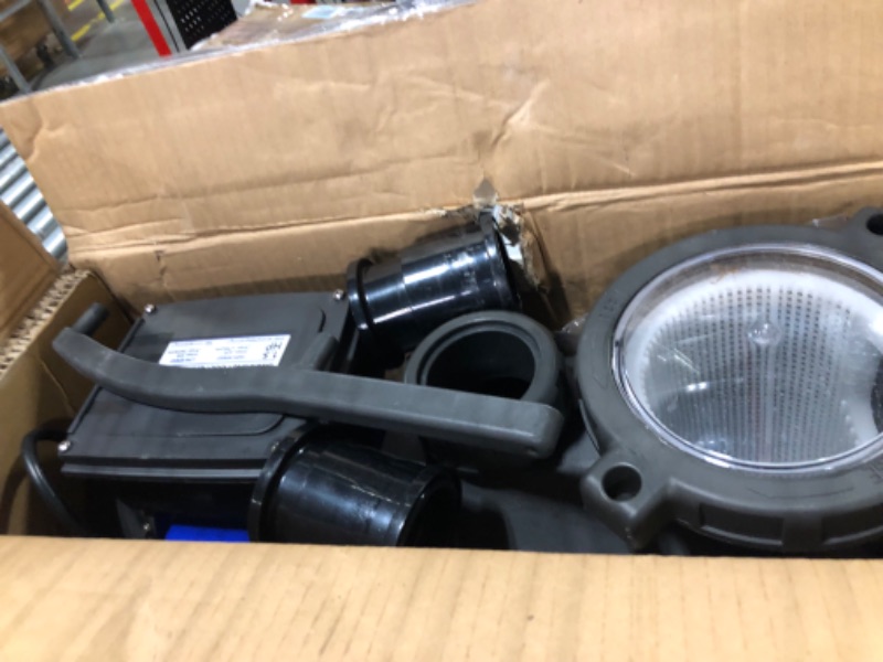 Photo 4 of AQUASTRONG 2 HP In/Above Ground Single Speed Pool Pump, 115V, 8917GPH, High Flow,Powerful Self Primming Swimming Pool Pumps with Filter Basket 2HP + Single Speed + 115V