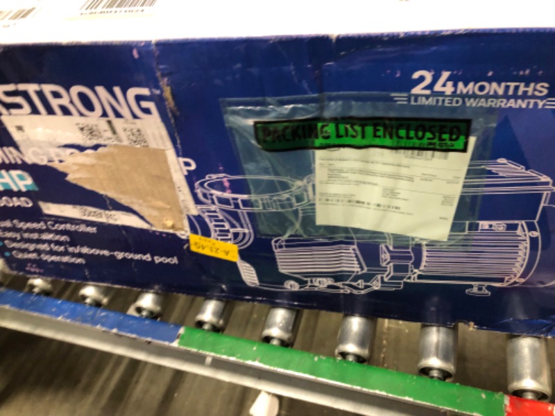 Photo 2 of AQUASTRONG 2 HP In/Above Ground Single Speed Pool Pump, 115V, 8917GPH, High Flow,Powerful Self Primming Swimming Pool Pumps with Filter Basket 2HP + Single Speed + 115V