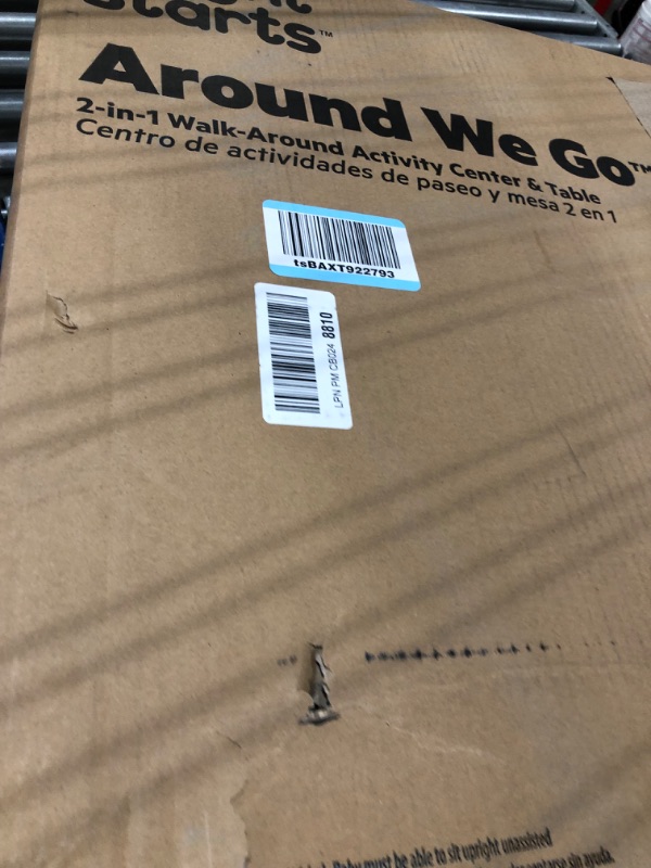 Photo 2 of Bright Starts Around We Go 2-in-1 Walk-Around Baby Activity Center & Table, Tropic Coral, Ages 6 Months+ Pink Activity Center & Table