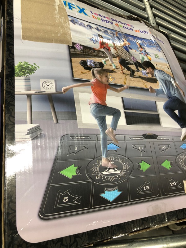 Photo 1 of Dance Mat for Kids and Adults - FWFX Musical Electronic Dance Mats with HD Camera, Double User Wireless Dancing Mat Game for TV, Fitness Dance Step Pad Gift for Girls & Boys Age 6+