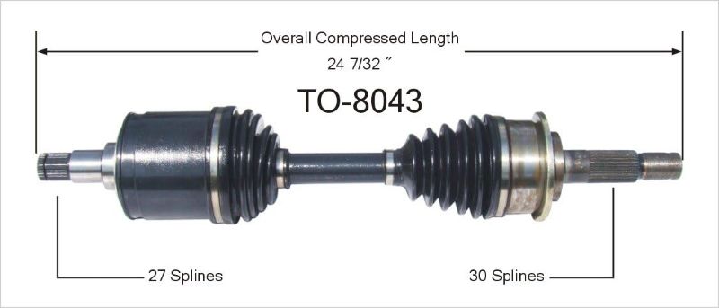 Photo 1 of SurTrack TO-8043XTT - Front Passenger Side CV Axle Shaft