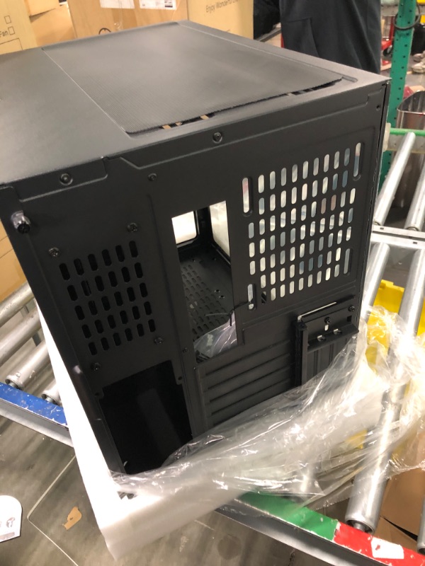 Photo 1 of GIM ATX Mid-Tower Case Black Gaming PC Case 2 Tempered Glass Panels & Front Panel RGB Strip Gaming Computer Case Desktop Case USB 3.0 I/O Port, Magnet Dust Filter, Water-Cooling Ready (Black) Black-Glass