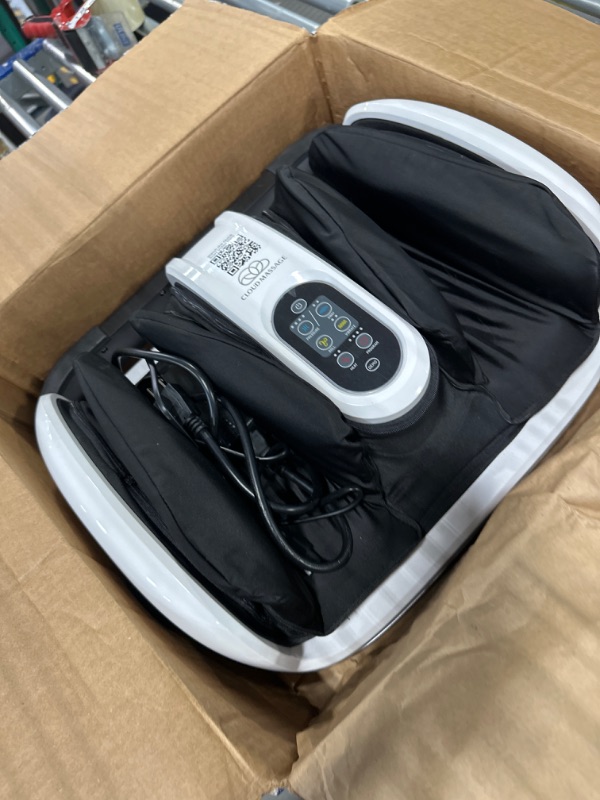 Photo 3 of Cloud Massage Shiatsu Foot Massager for Circulation and Pain Relief - Machine for Relaxation, Plantar Fasciitis Relief, Neuropathy, Heat Therapy - FSA/HSA Eligible (White - with Remote)
