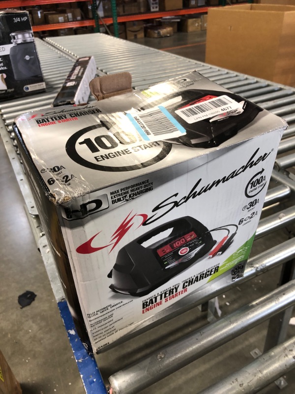 Photo 2 of Schumacher Battery Charger, Engine Starter, Boost Maintainer and Auto Desulfator with Advanced Diagnostic Testing- 100 Amp/30 Amp, 6V/12V