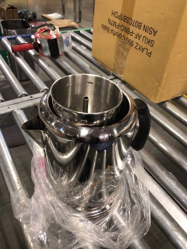 Photo 1 of Farberware 50124 Classic Yosemite Stainless Steel Coffee Percolator - 8 Cup, Silver
