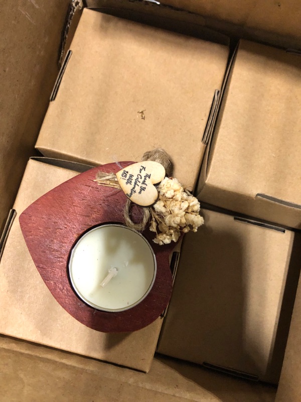 Photo 6 of 24 Pcs Bridal Shower Favors Candles Rustic Wedding Favors Party Favors Anniversary, Engagement, Celebration, Valentine’s Day, Family Reunion, Thanksgiving Favors for Guests (Deep Wood Color) Deep Wood Color 24