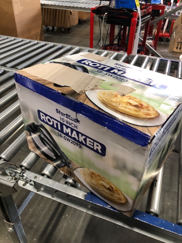 Photo 2 of 10inch Roti Maker by StarBlue with FREE Roti Warmer - The automatic Stainless Steel Non-Stick Electric machine to make Indian style Chapati, Tortilla, Roti AC 110V 50/60Hz 1200W SB-SW2093