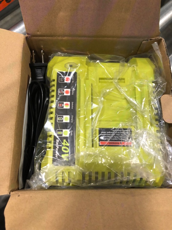 Photo 3 of KUNLUN OP401 40-Volt Lithium-Ion Battery Charger for Ryobi 40V OP4050A OP4026 OP40601 OP4040 OP4030 OP4015 OP40201 Li-ion Battery