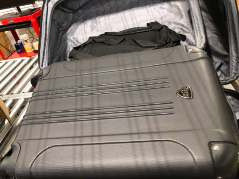 Photo 8 of **USED - 2 BAGS ARE DAMAGED*** 

Travelers Club Midtown Hardside 4-Piece Luggage Travel Set, Black 4-Piece Set Black