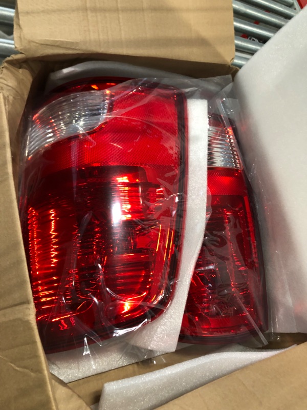 Photo 4 of Nakuuly Tail Lights Rear Lamp Compatible With 2009-2018 Dodge Ram 1500 2500 3500 Pickup Driver and Passenger Side Taillights Brake Signal Assembly with Bulb and Harness