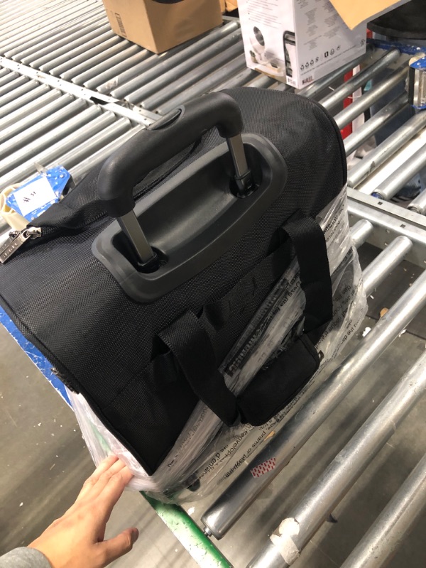 Photo 3 of ** Similar product ** Amazon Basics Underseat Carry-On Rolling Travel Luggage Bag, 14 Inches, Black Quilted Black Quilted Luggage Bag