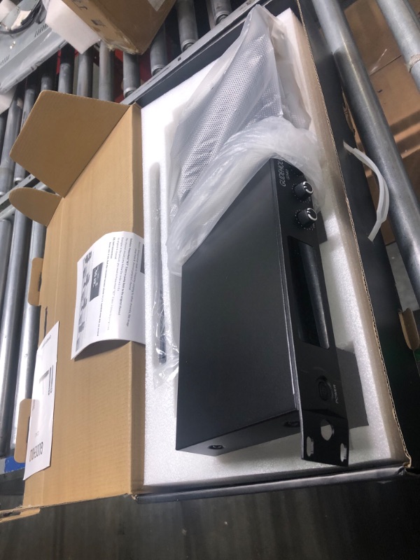 Photo 1 of GUDEHOLO 4-Channel Wireless Microphone System, Quad UHF Metal Cordless Mic, 4x25 Channels, Professional Cordless Mic System for Church, DJ, Karaoke,Wedding, Home KTV Set…