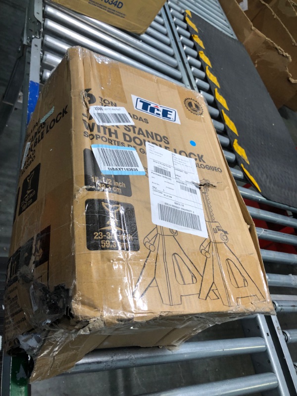 Photo 1 of TCE 6 Ton (12,000 LBs) Capacity Double Locking Steel Jack Stands, 2 Pack, Blue, AT46002AU 6 Ton (12,000 lb) Jack Stands
