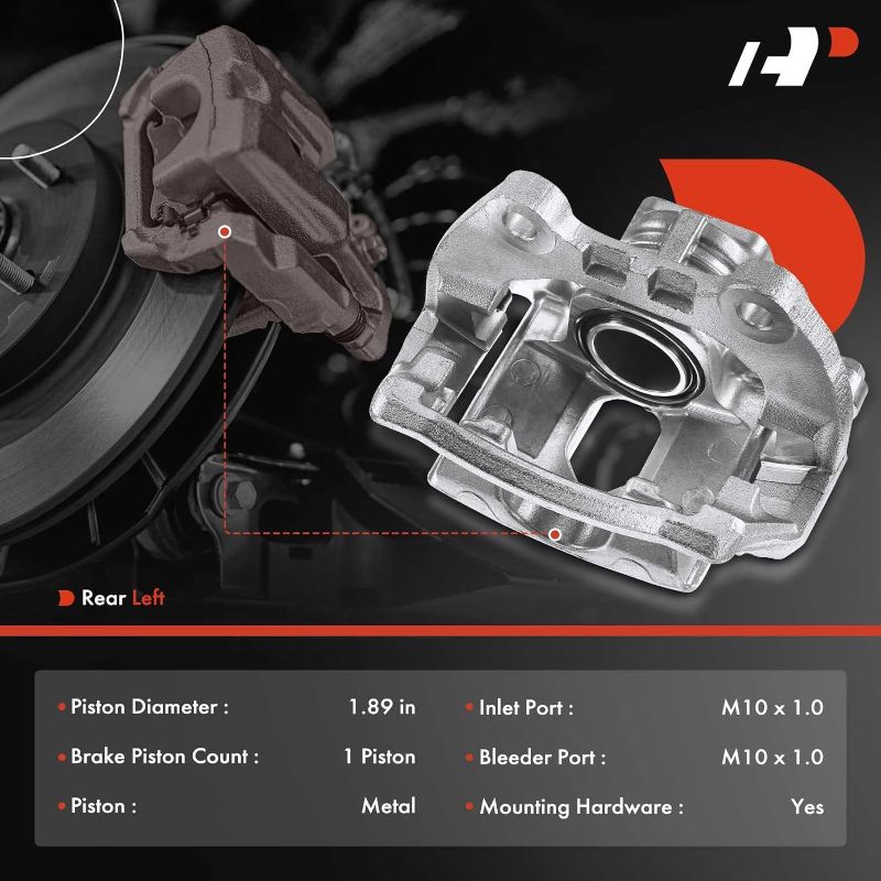 Photo 1 of A-Premium Disc Brake Caliper Assembly with Bracket Compatible with Buick, Chevy, GMC, Isuzu, Olds and Saab Models - Rainier, SSR, Trailblazer, Envoy, Ascender, Bravada, 9-7x - Rear Left Driver Side