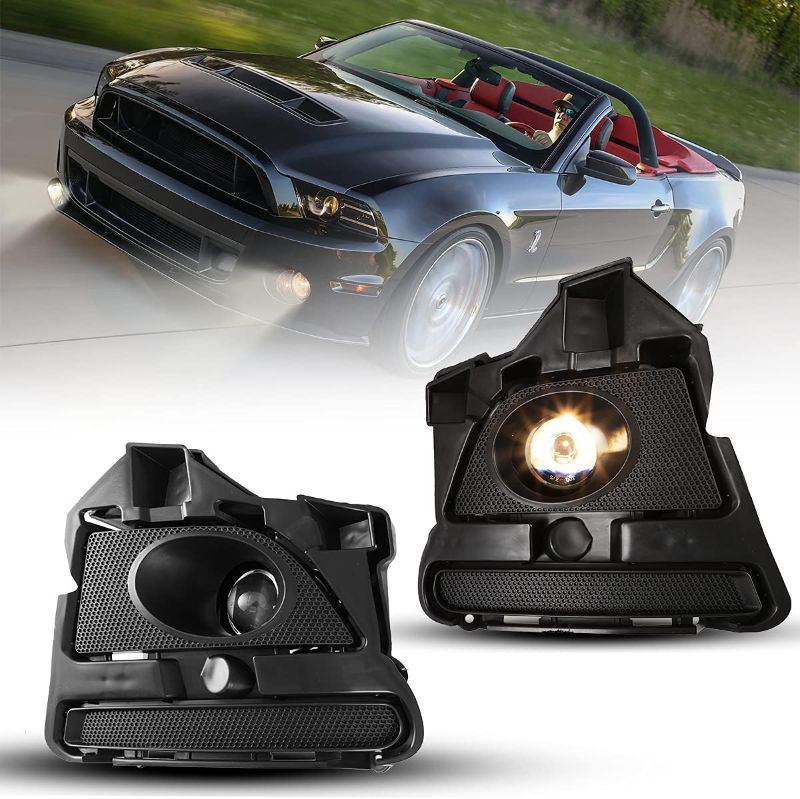 Photo 1 of Nixon Offroad Fog Lights Assembly for 2013-2014 Ford Mustang HD Clear Lenses Fog Lamps Replacements, Bumper Driving Projector Fog Lights Pair + Wiring + Switch Kits