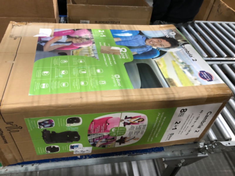Photo 1 of Diono Cambria 2 XL 2022, Dual Latch Connectors, 2-in-1 Belt Positioning Booster Seat, High-Back to Backless Booster with Space and Room to Grow, 8 Years 1 Booster Seat, Black NEW! Black