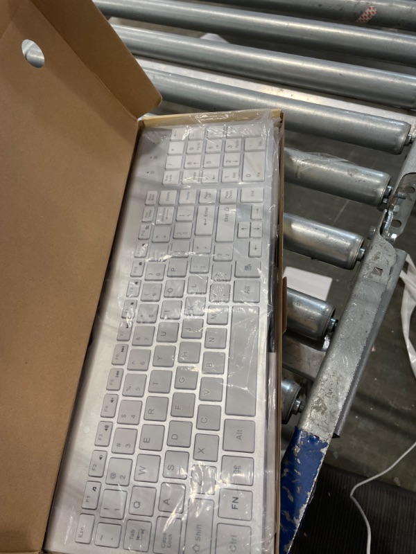 Photo 1 of Wireless Keyboard and Mouse Combo, cimetech Compact Full Size Wireless Keyboard and Mouse Set 2.4G Ultra-Thin Sleek Design for Windows, Computer, Desktop, PC, Notebook, Laptop - Silver KF10-Silver