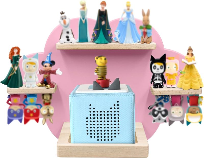 Photo 1 of for TonieBox and Tonie Shelf Cloud,Tonies Storage for 12-20 Tonie Figures Characters Magnetic Wall Shelf for Tonies Toniebox, Charging Station