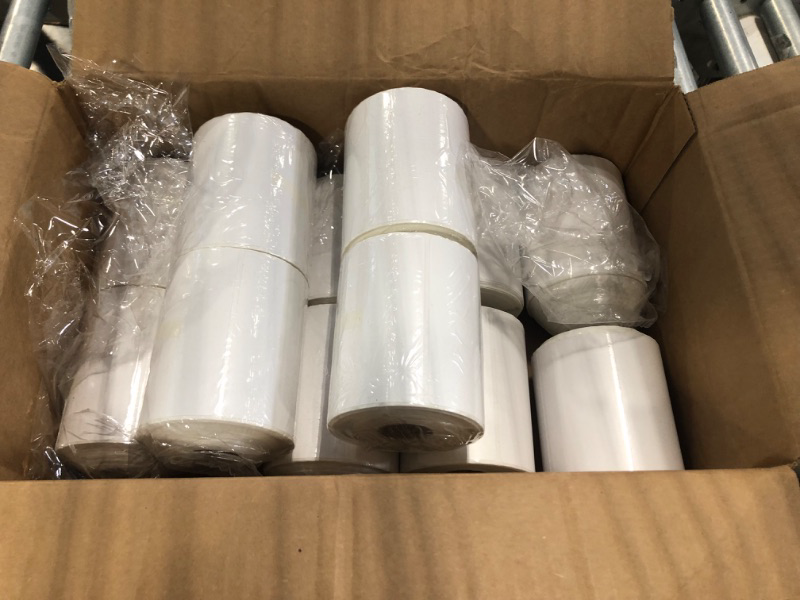 Photo 3 of 4 x 2  Thermal Shipping Labels Roll, 6 Rolls, Compatible with Zebra, Rollo, Munbyn, Phomemo Thermal Printers, Permanent Adhesive, White Mailing Labels, 250 Labels per Roll, 1500 Labels 6 rolls/1500 labels