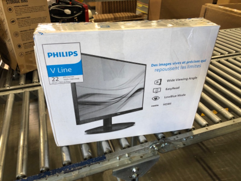 Photo 2 of PHILIPS Computer Monitors 22 inch Class Thin Full HD (1920 x 1080) 75Hz Monitor, VESA, HDMI & VGA Port, 4 Year Advance Replacement Warranty, 221V8LN 22" Class Full HD | VA | 75Hz