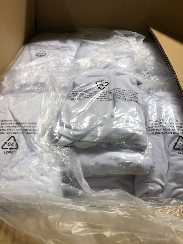 Photo 1 of 100 Pcs White Chair Covers Polyester Spandex Chair Cover Stretch Slipcovers for Wedding Party Dining Banquet Flat-Front Chair Covers