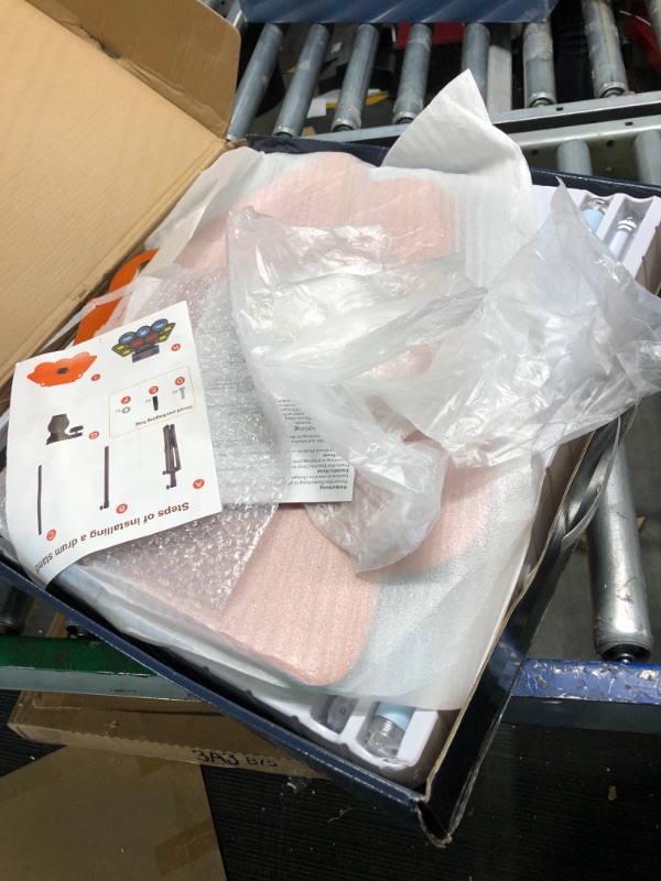 Photo 1 of **New OPen**(9 Pads) Electronic Drum Set with Light Up Drumsticks and Stand, Electronic Drum Pad with 5 Different Drum Kit, 10 Unique Rhythms, Bulit-in Double Speakers , Roll Up Drum Kit, Kids Drum Set Light Up Drumsticks + Electronic Drum + Stand