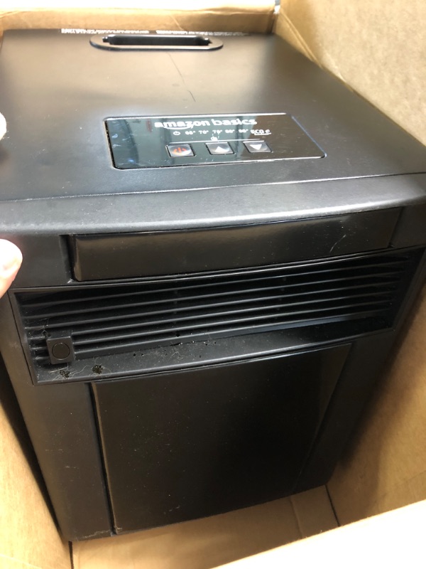 Photo 3 of **Good Used**Amazon Basics Portable Eco-Smart Space Heater - Black