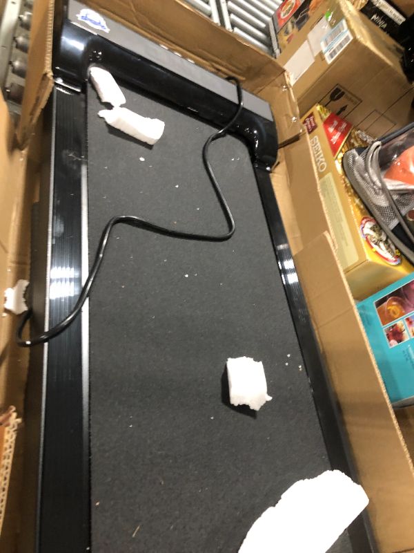 Photo 2 of **NO REMOTE INCLUDED** Walking Pad Under Desk Treadmill: Voice Controlled Smart Treadmill Work with WELLFIT ZWIFT KINOMAP APP Control for Home Office - 2.5HP 2 in 1 Walking Pad with Remote Control