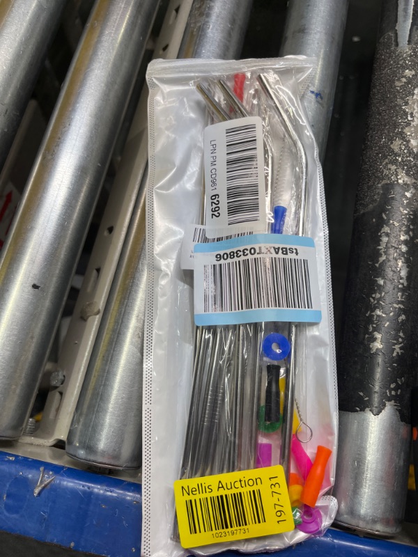 Photo 1 of 10pcs Reusable Metal Stainless Steel Straws 10.5'' with Silicone Tips & Buckle drinking straw for 20-40 Oz RamblersTumblers Rumblers Cold Beverage, Ultra Long(10.5 inch)