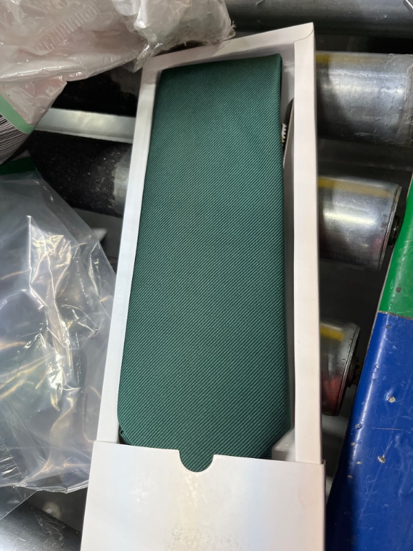 Photo 3 of ** NOT COMPLETE SET**  JEMYGINS Solid Color Formal Necktie and Pocket Square Tie Clip Sets for Men Dark Green