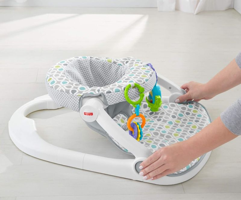 Photo 1 of Fisher-Price Baby Portable Chair Sit-Me-Up Floor Seat With Developmental Toys & Machine Washable Seat Pad, Honeydew Drop