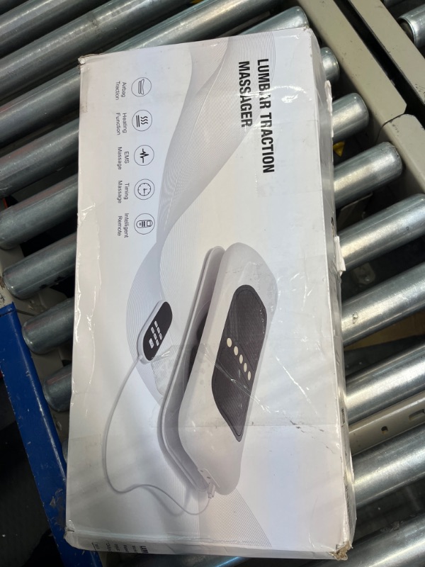 Photo 1 of Auxoliev Electric Lumbar Traction with Heat Back Massager FSA HSA Eligible with Dynamic Airbag Back Stretching, 3 Level Hot Compress , Electrotherapy with EMS TENS,Relieve Lower Back & Sciatica Pain